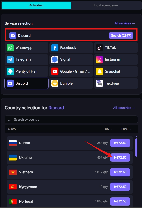 Select Discord Service