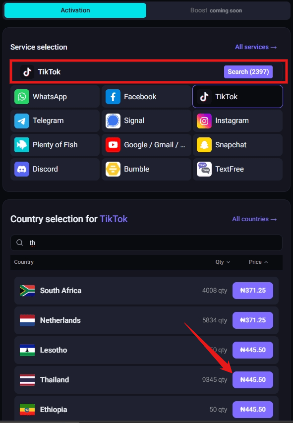 Select TikTok Service